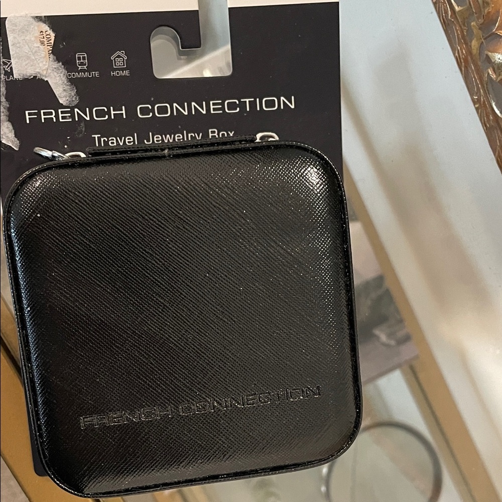 French Connection Elegant Black Jewelry Case - small